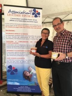 Stand caritatif à Lignières - pots de soupe vendus